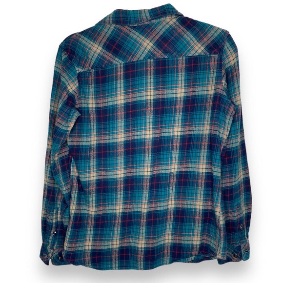 Bass Pro Shop Natural Reflection Blue Plaid Shirt Medium - Picture 6 of 6